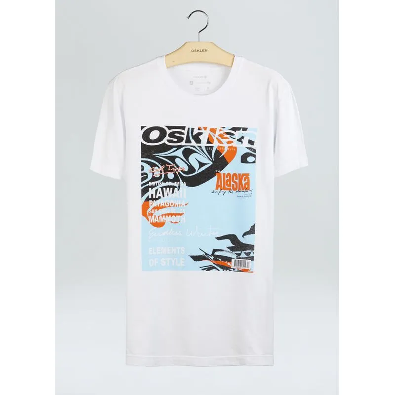 T-shirt stone alaska - branco - GG