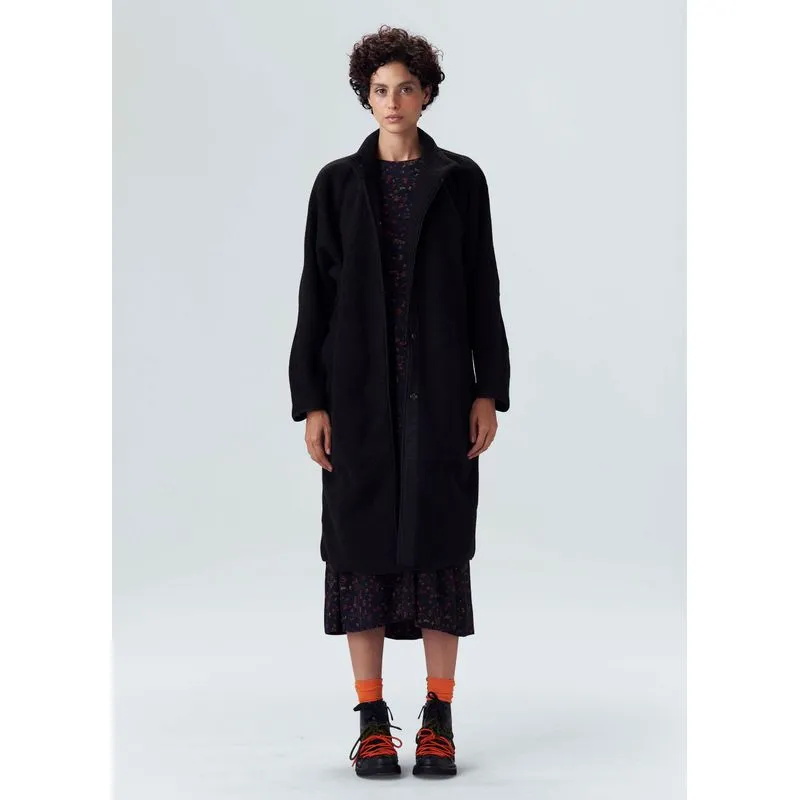 Sobretudo fleece double face - preto - G