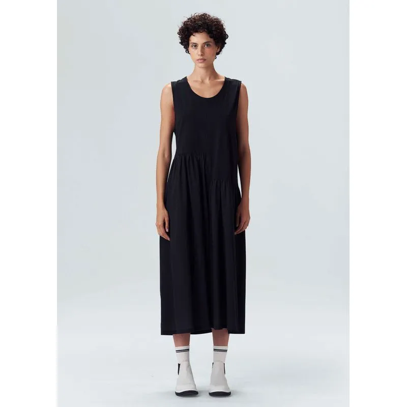 Vestido longo sleeveless fluid - preto - G