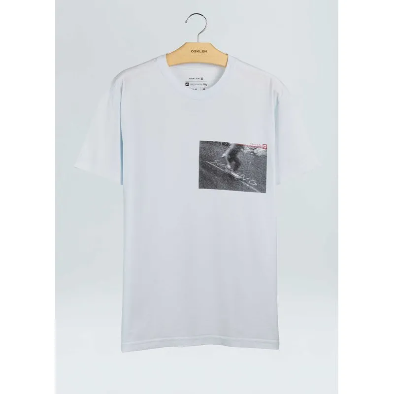 T-shirt stone street sk8 2 - branco - P