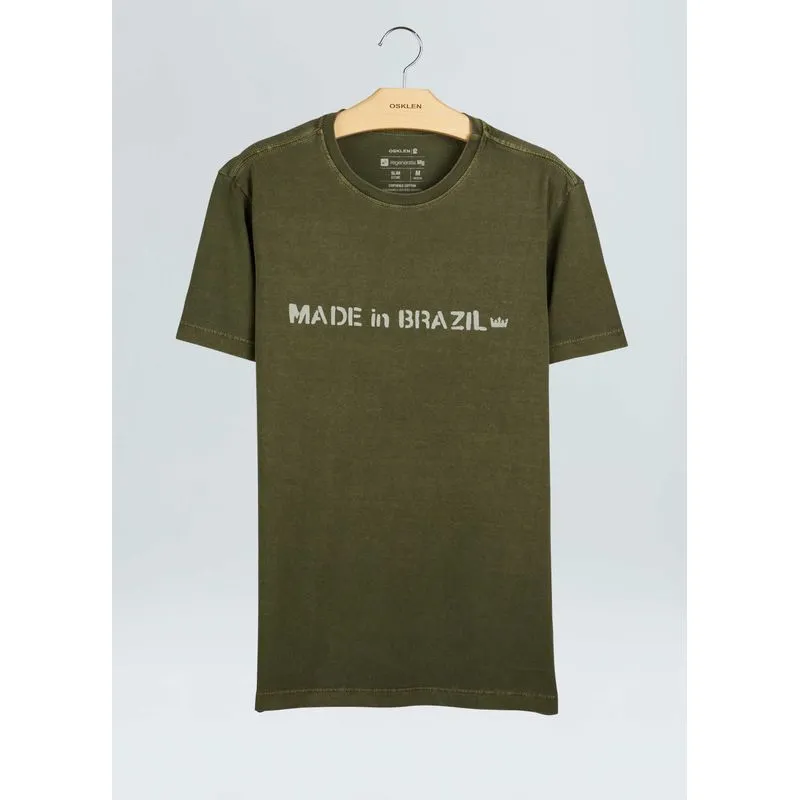 T-shirt stone made in brazil - verde forest - GG