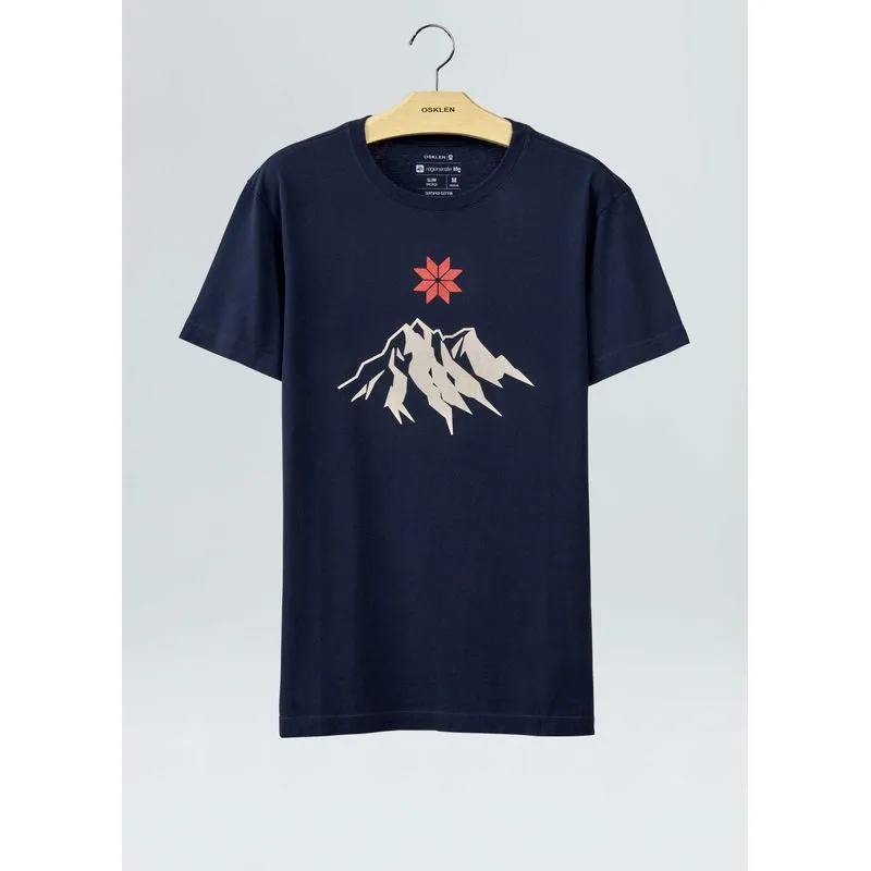 T-shirt vintage mountain - azul marinho - GG