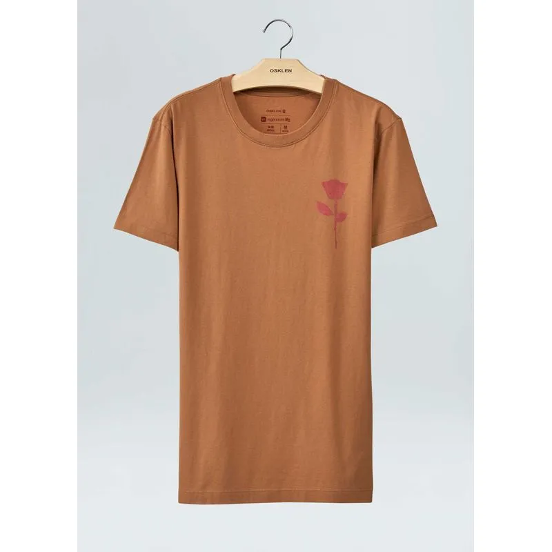 T-shirt vintage rose stencil - caqui - P