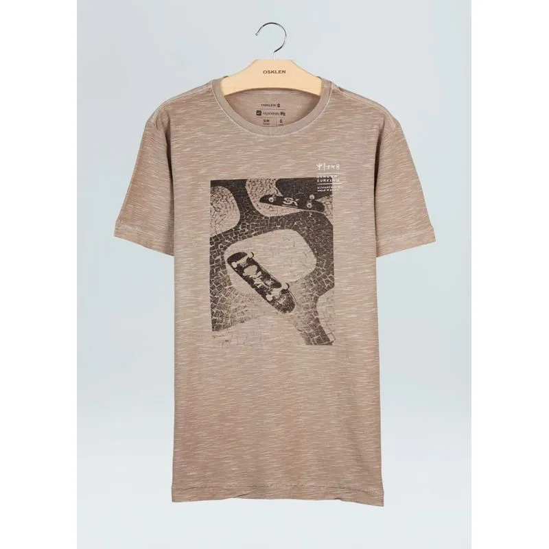 T-shirt rough sk8 mood mc - bege - P