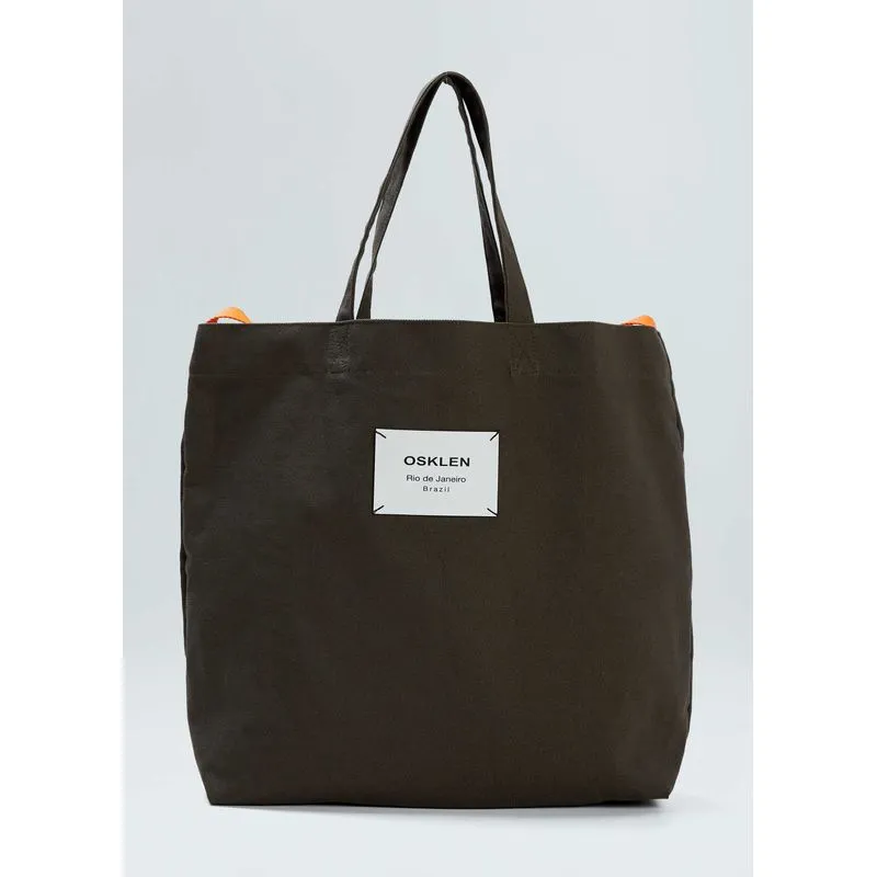 Bolsa tote lona color - verde forest - UN