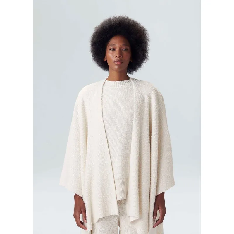 Poncho tricot bouclet - off white - UN