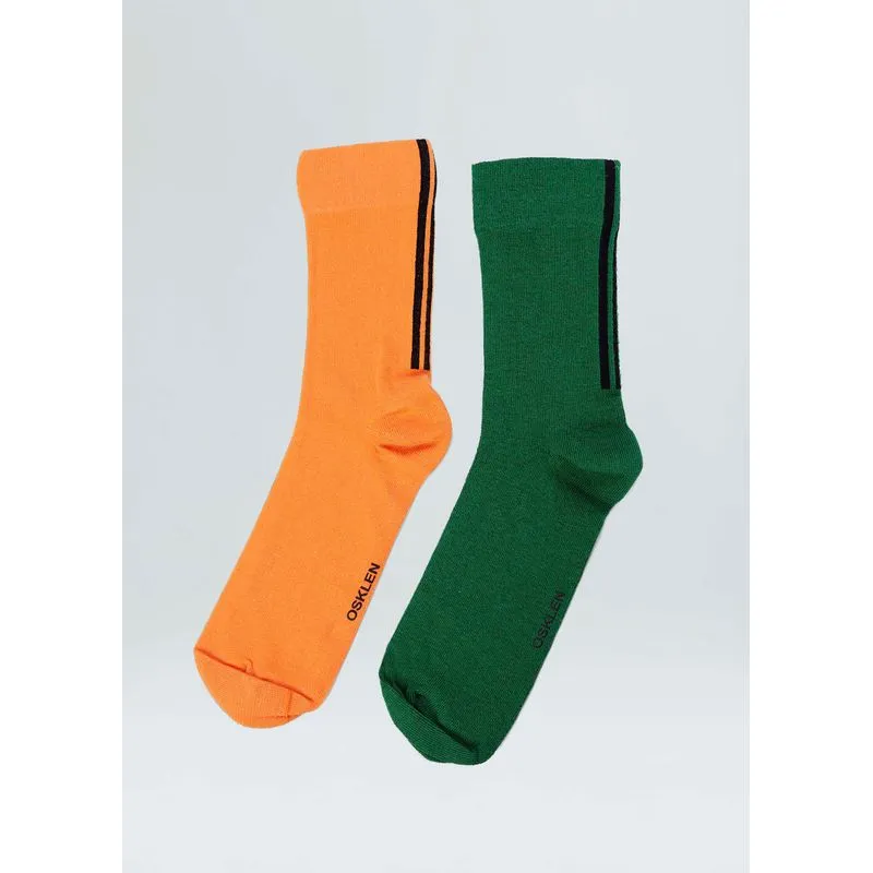 Meia vertical long stripe color - verde - P