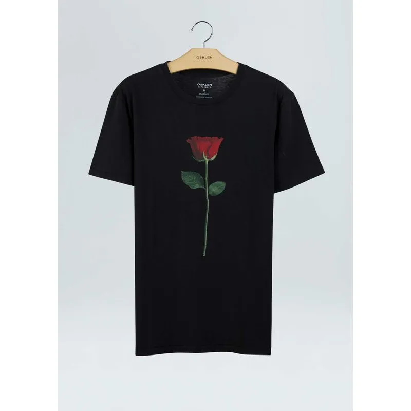 T-shirt soft used rose - preto - GG