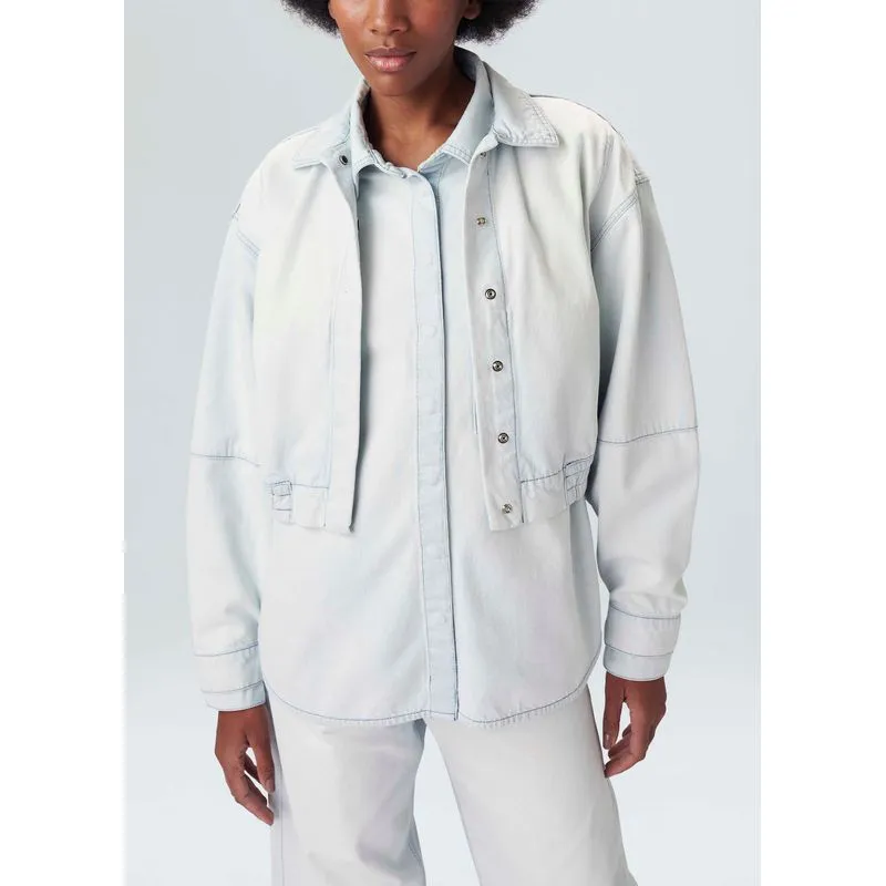 Jaqueta bomber jeans - azul - P