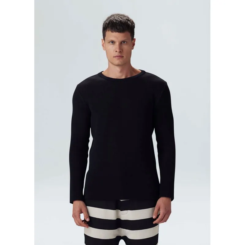 Sweater tricot double - preto - GG