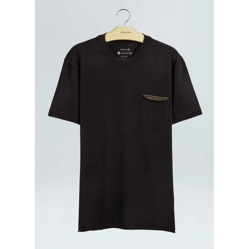 T-shirt pocket design - preto - P