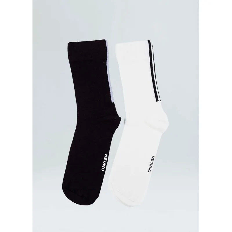 Meia lisa vertical stripe pb - preto - P