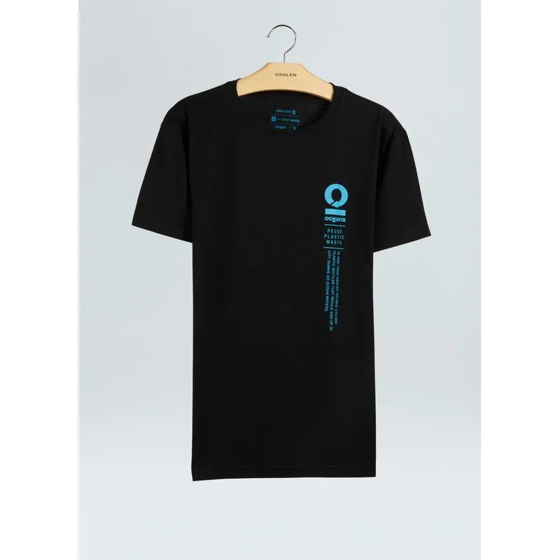 T-shirt pet reuse plastic waste - preto - P