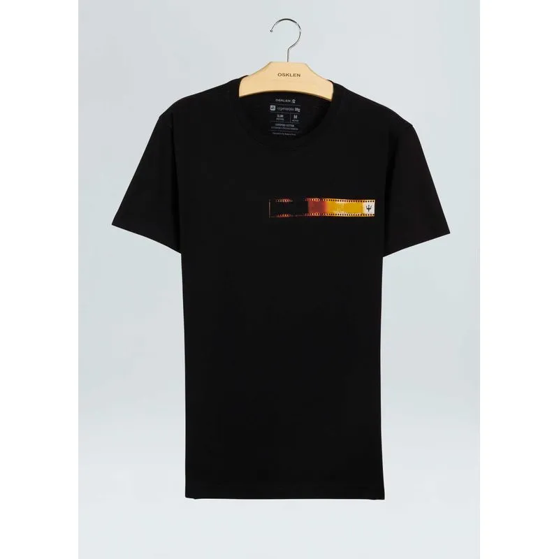 T-shirt vintage film strip - preto - G