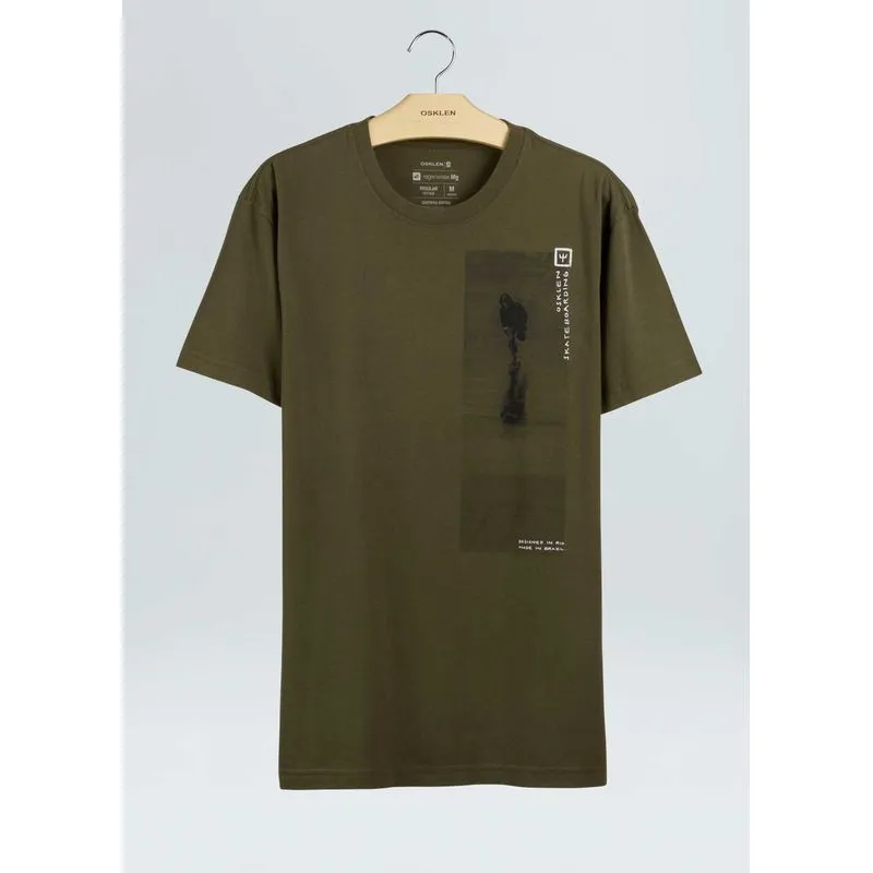 T-shirt vintage street sk8 - verde forest - G