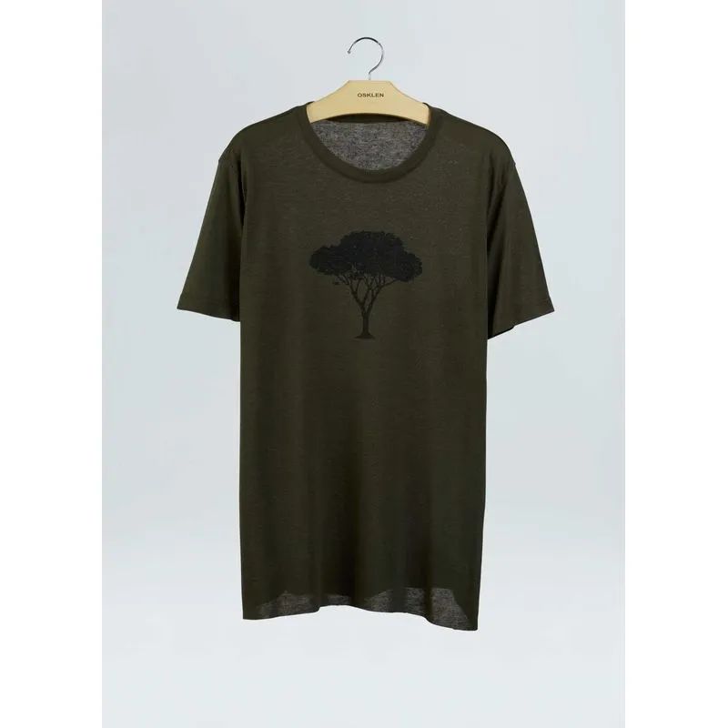 T-shirt light linen e brigade - verde forest - P