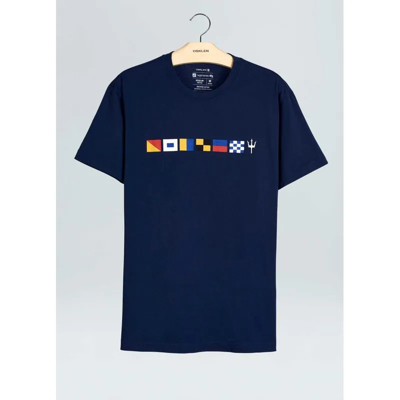 T-shirt vintage flags - azul marinho - G