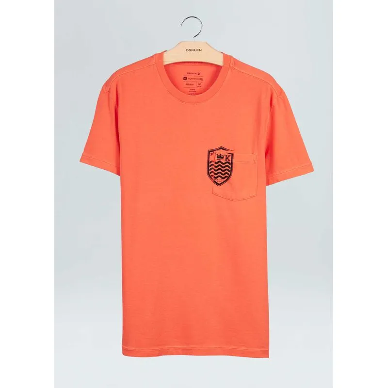 T-shirt bolso brasão T-shirt bolso brasao mc - laranja - GG