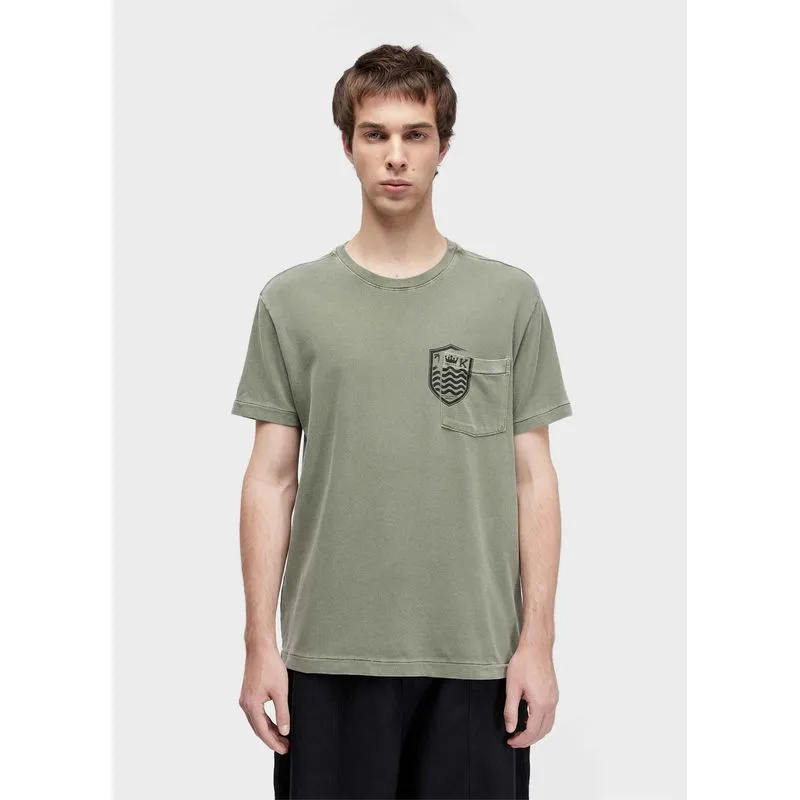 T-shirt bolso brasão T-shirt bolso brasao mc - verde forest - P