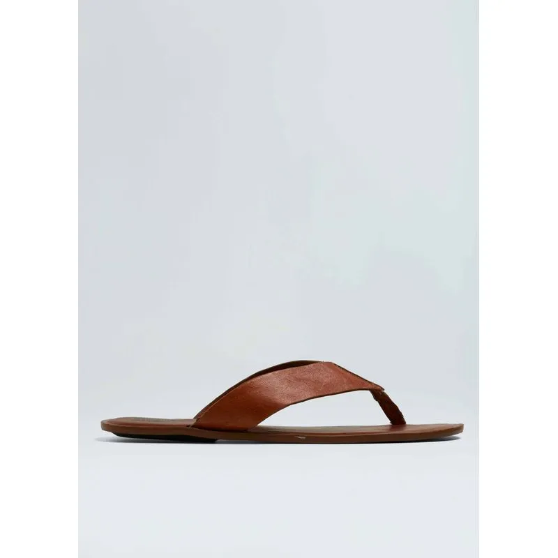 Chinelo flat e-basics masc - marrom - 39