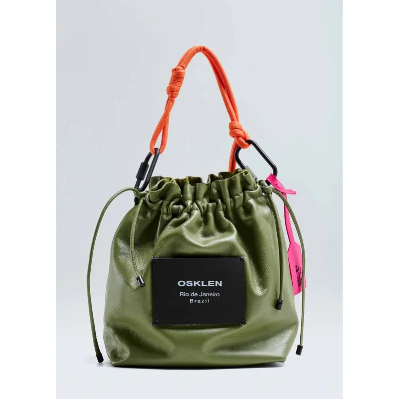 Bolsa couro soft coulisse - verde - UN