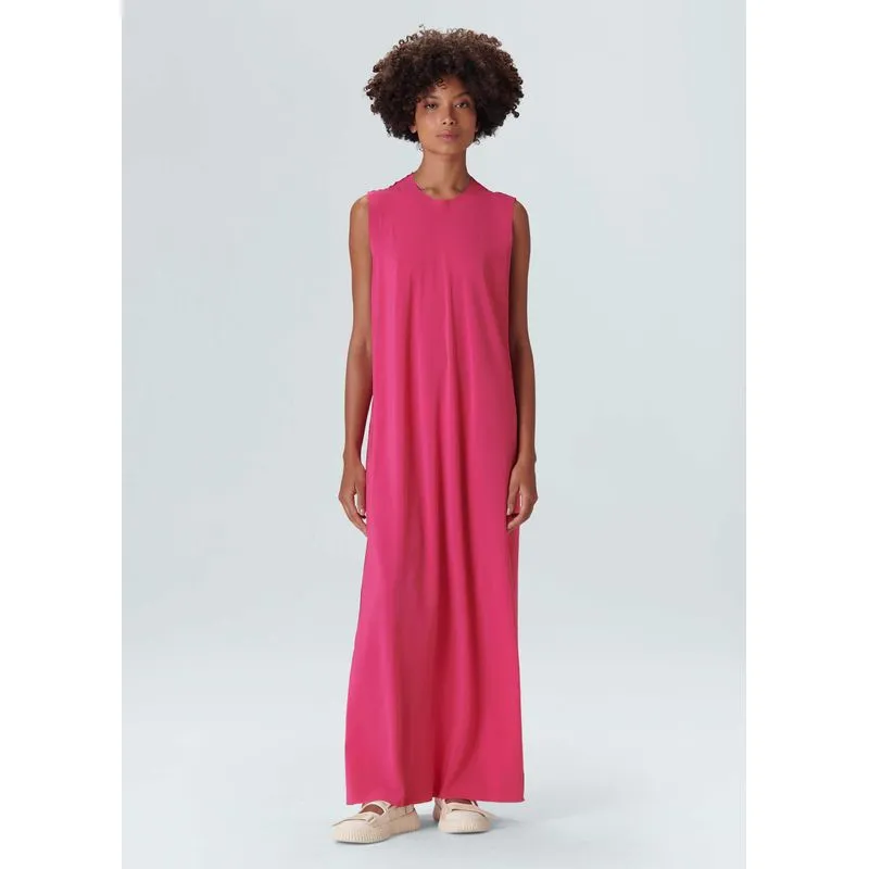 Vestido superlight longo - rosa - G