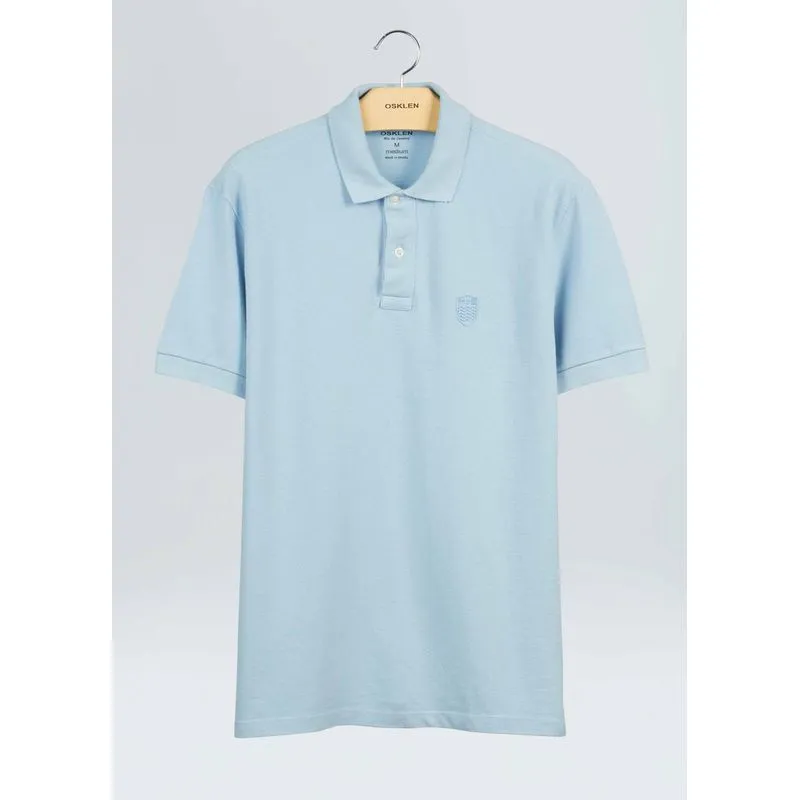 Polo brasão embossed color Polo masc brasao embossed color mc - azul - GG