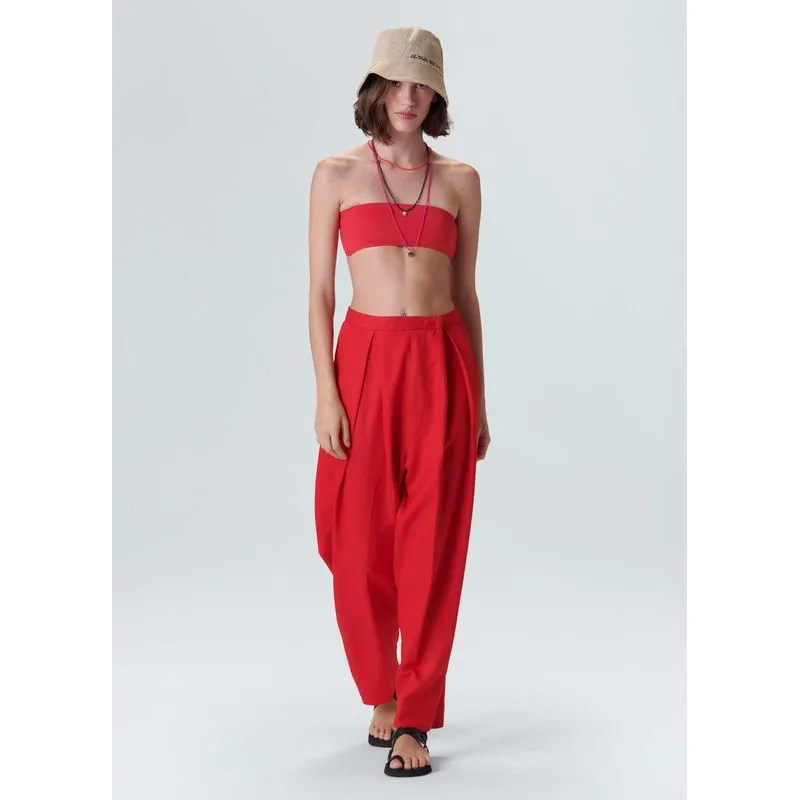 Calça pregas Calca pregas - vermelho - 40