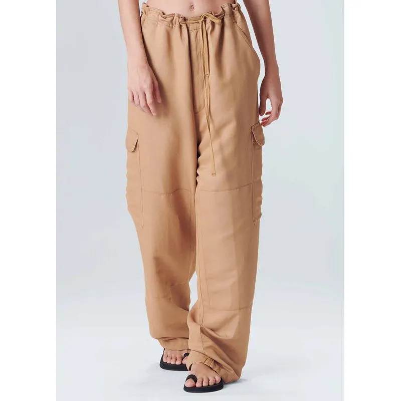Calça recortes bolsos Calca recortes bolsos - bege - G