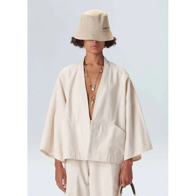 Kimono cropped white - off white - G