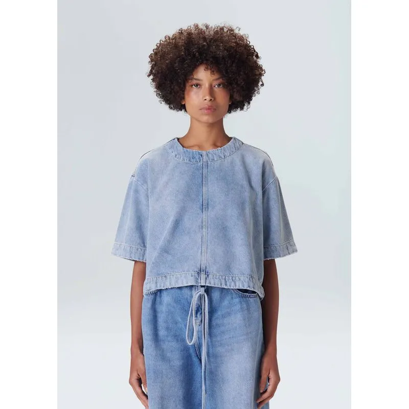 Blusa oversized jeans - jeans - G