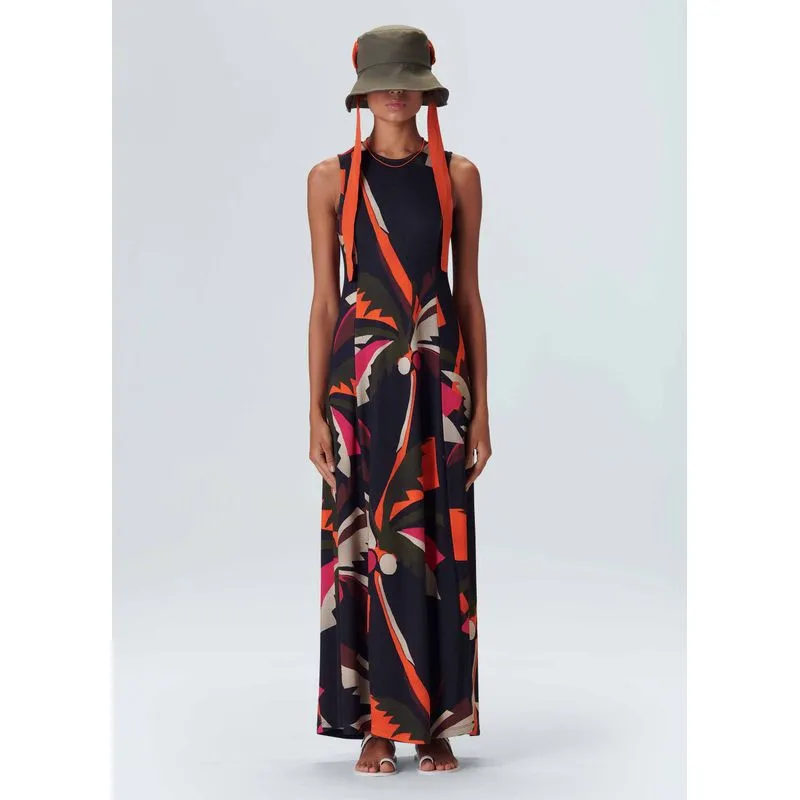 Vestido sleeveless coqueiro escuro - preto - P