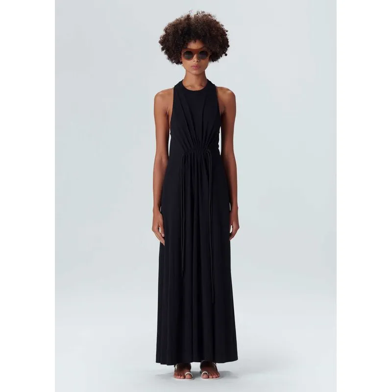 Vestido long stone cordas - preto - P