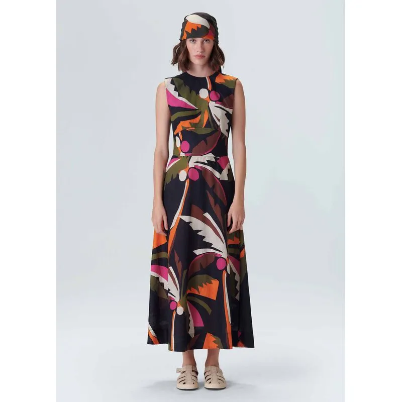 Vestido coqueiro midi - preto - P
