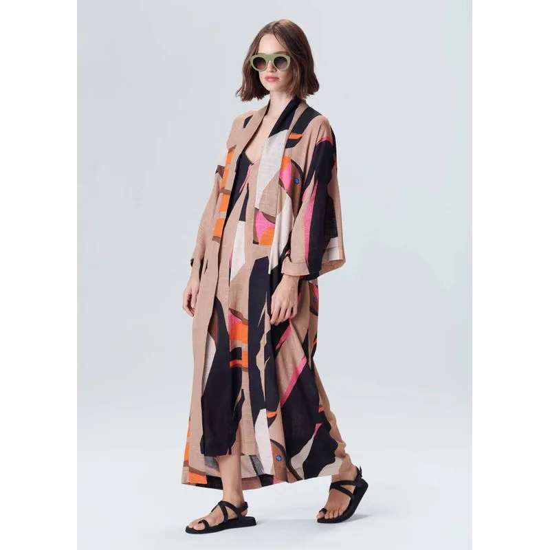 Kimono tucano longui - bege - G