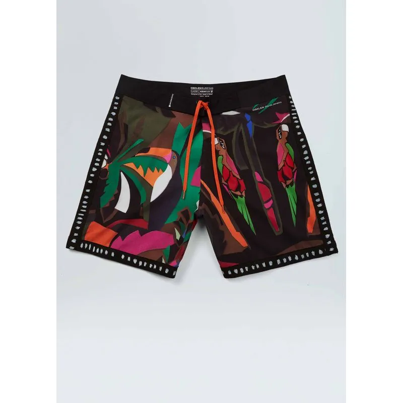 Bermuda surf tropical - preto - 40