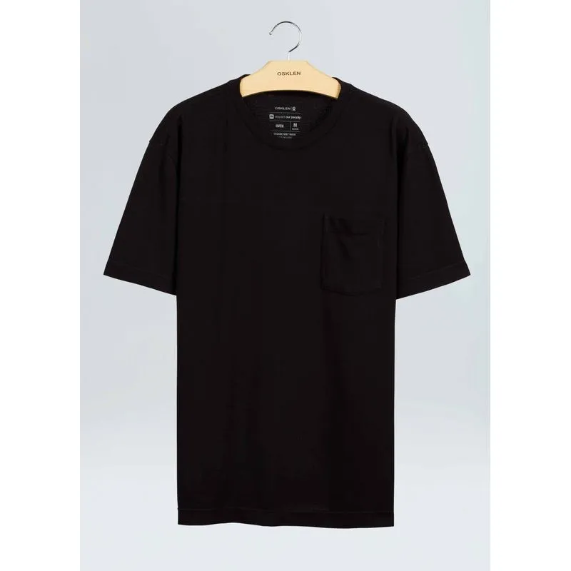T-shirt pocket crepe - preto - GG