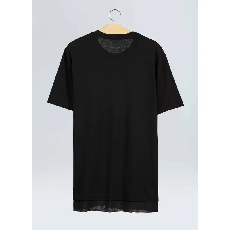 T-shirt rustic underlayers - preto - G