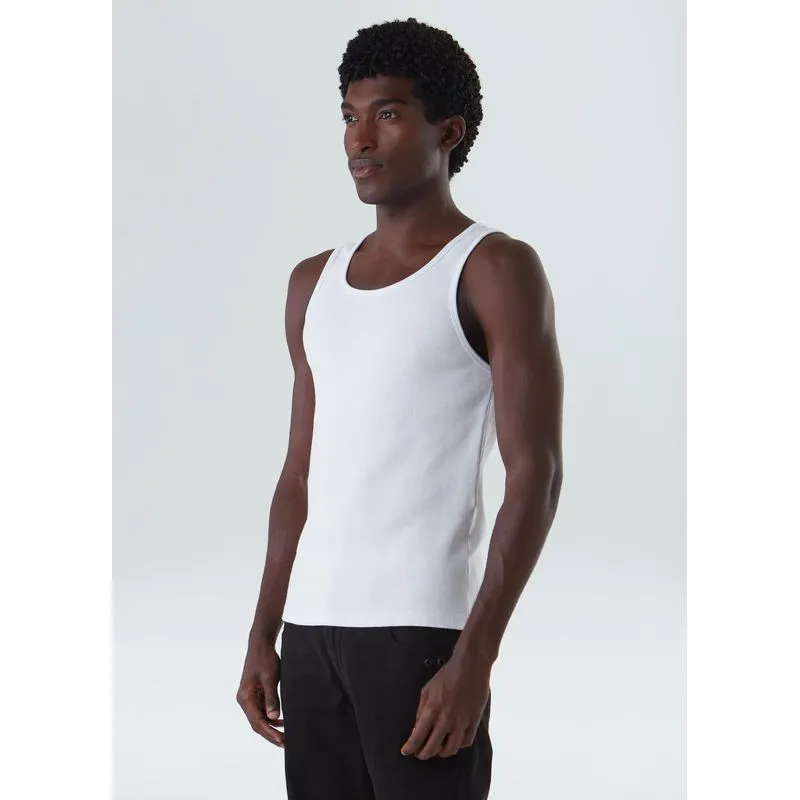 Regata ribbed e basics - branco - M