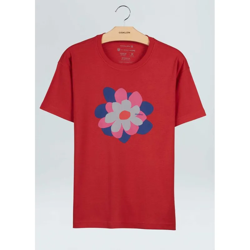 Big shirt flower power - vermelho - M