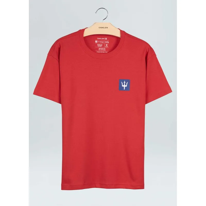 Big shirt tridente classico - vermelho - P