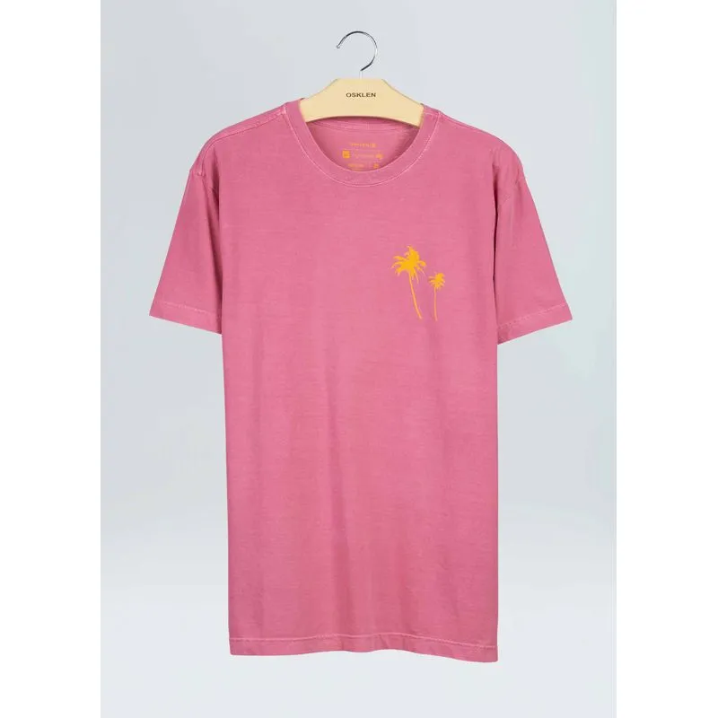 T-shirt stone coqueiros - rosa - M