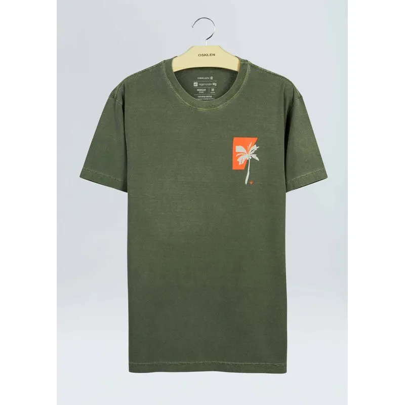 T-shirt stone palm cuts - verde forest - M