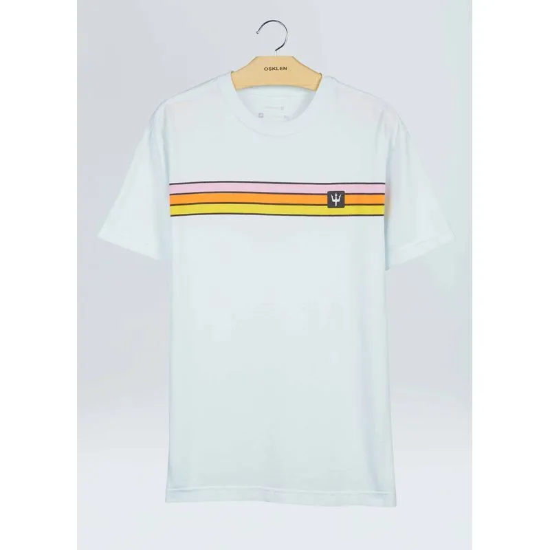 T-shirt stone listrado vintage - branco - G