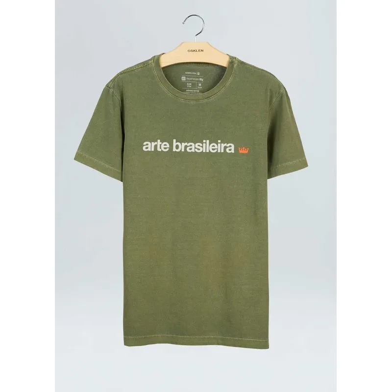 T-shirt stone arte brasileira - verde - M