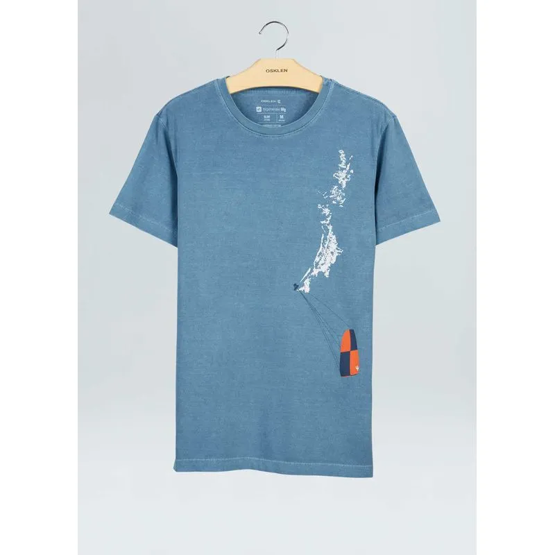 T-shirt stone kite trace - azul - M