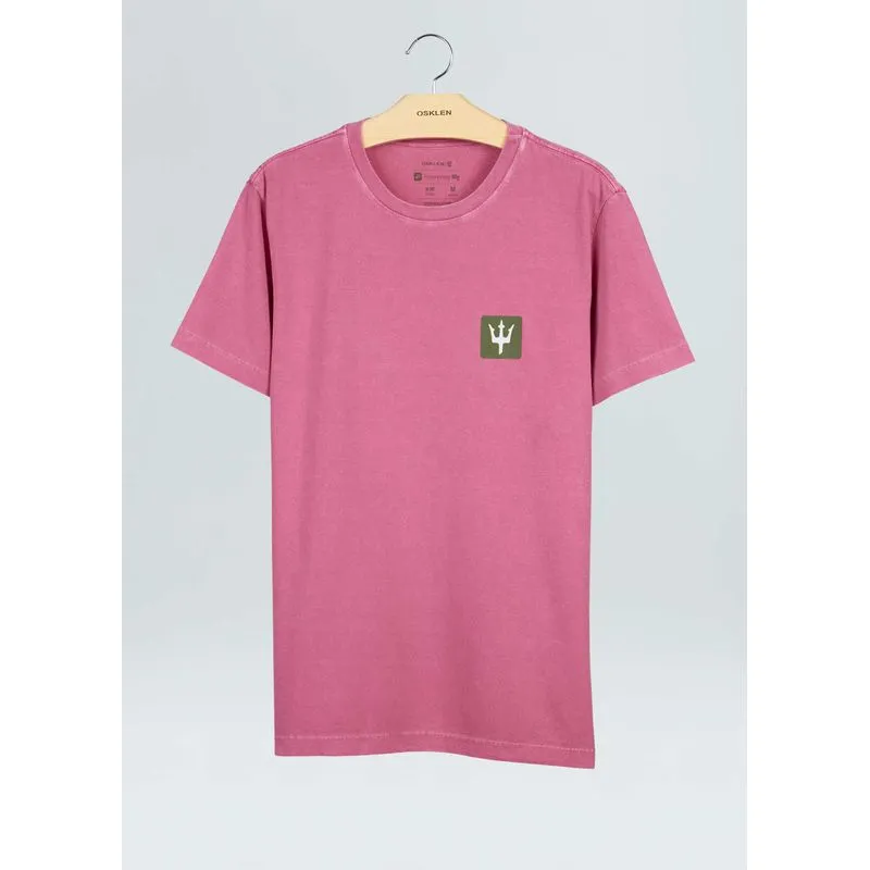 T-shirt stone tridente classico - rosa - M
