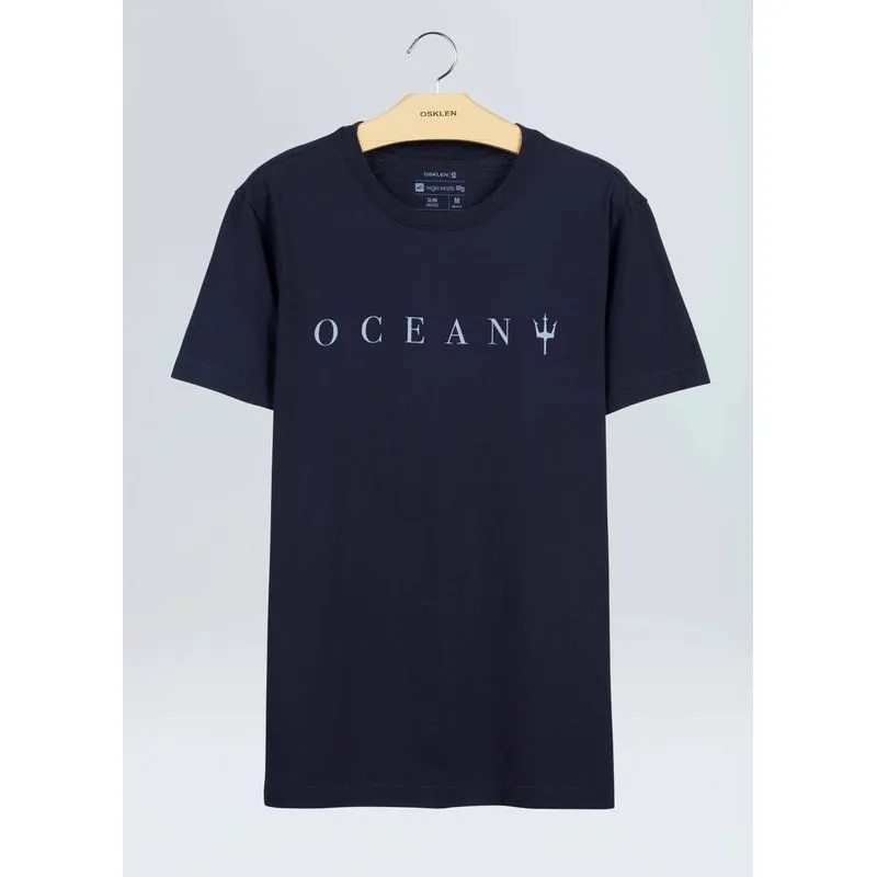T-shirt vintage oceans - azul marinho - P