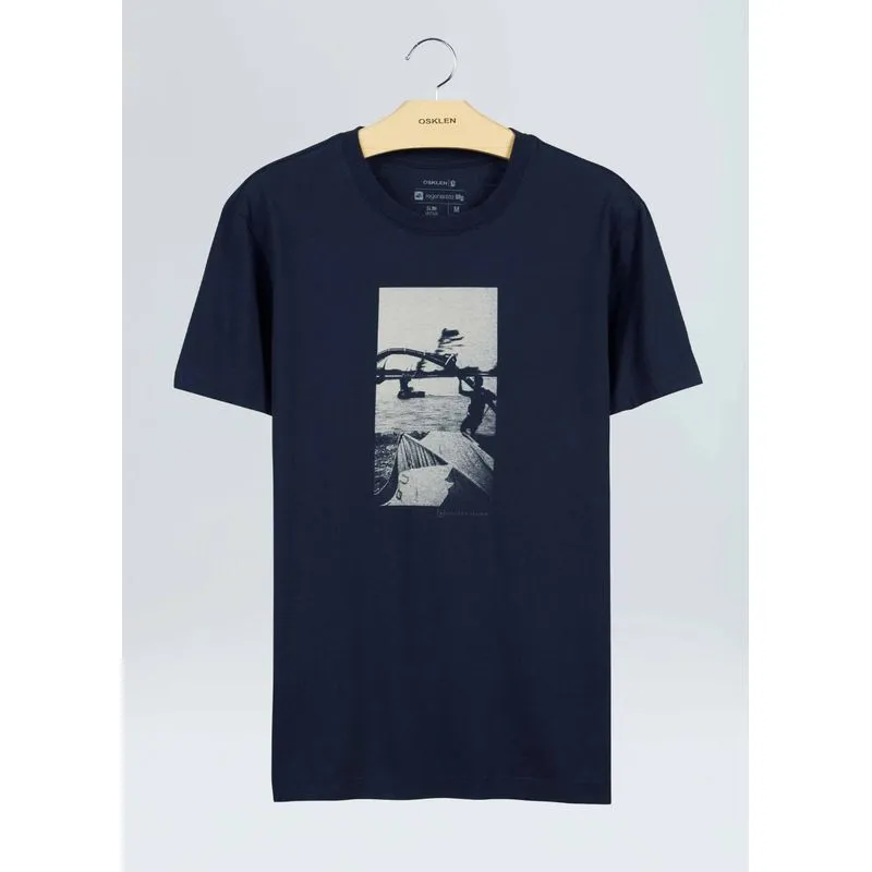 T-shirt vintage kite collage - azul marinho - GG