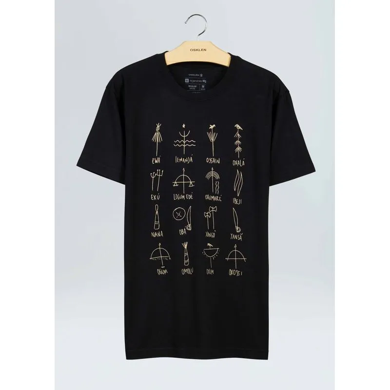 T-shirt vintage orixas - preto - P